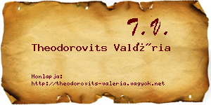 Theodorovits Valéria névjegykártya